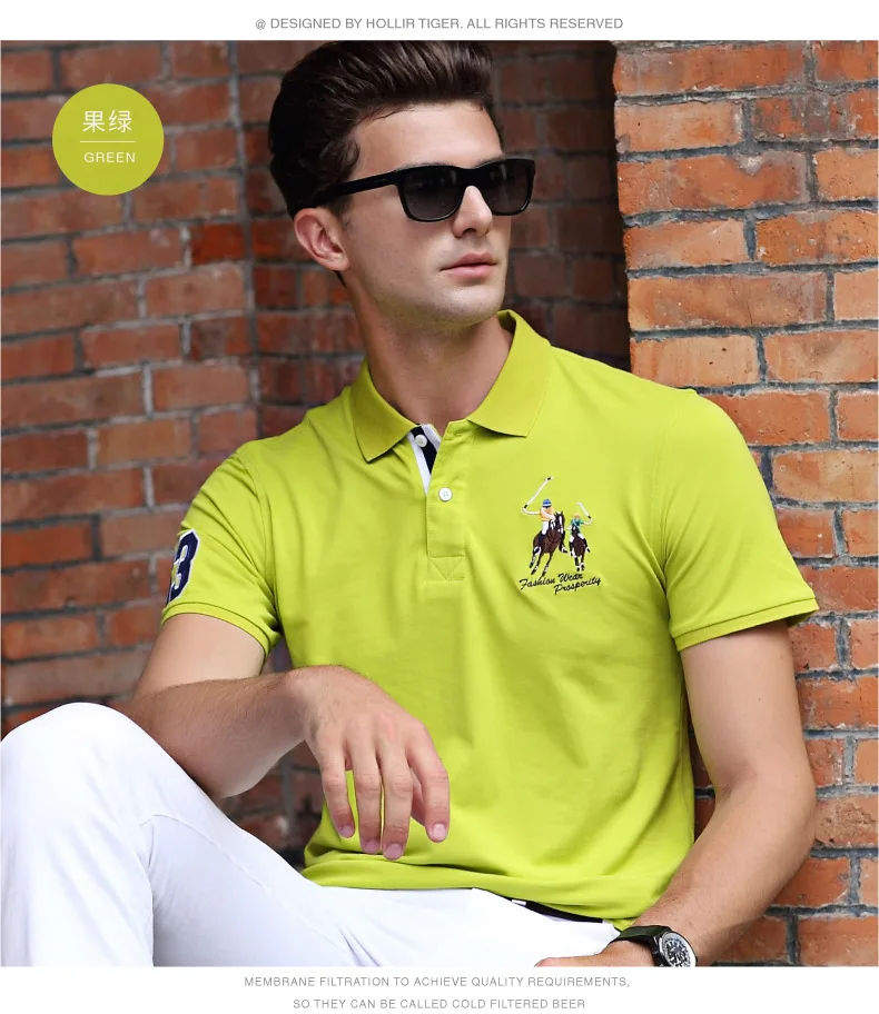 Мужская рубашка поло марки Camisa Polo рубашка Мужская дышащая хлопок Повседневная рубашка поло с коротким рукавом мужские поло Homme