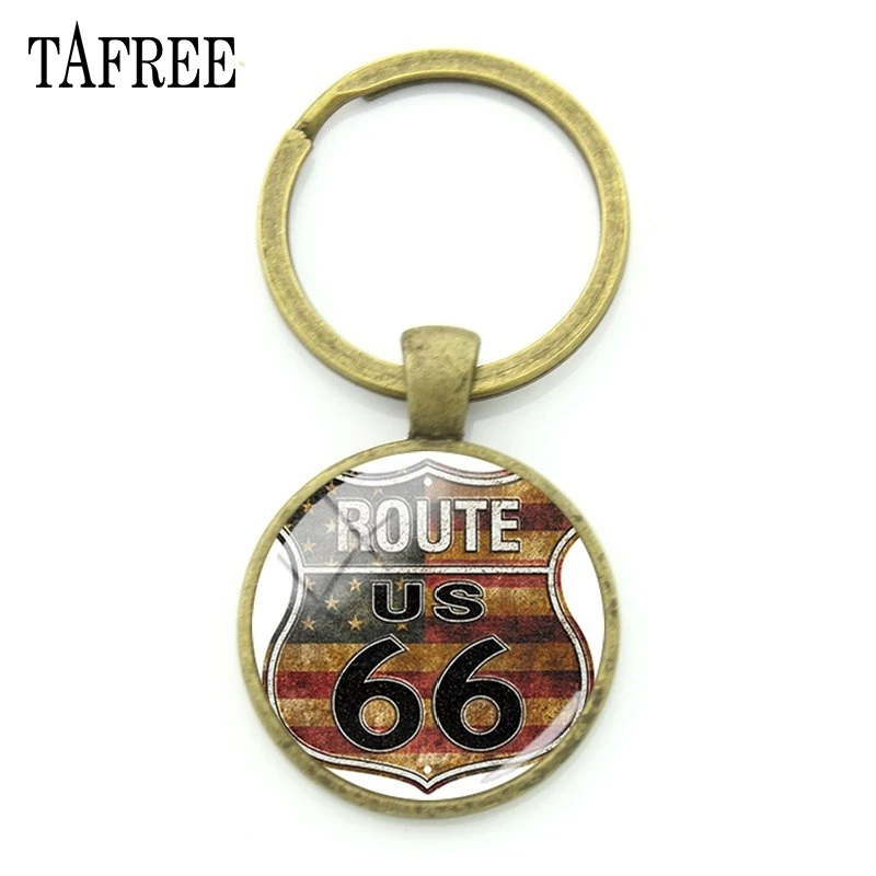 TAFREE шоссе 66 США, дорожные знаки, брелки, модные трендовые брелки-цепочки, металлический кулон для ключей от автомобиля, ювелирные изделия для лучшего друга UR08 - Цвет: UR12