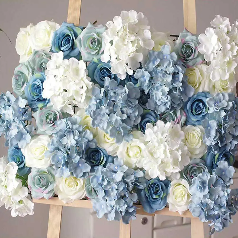 40*60 см высокая плотность искусственный цветок стеновые панели DIY свадебный фон украшения вечерние события поддельные розы гортензии Декор