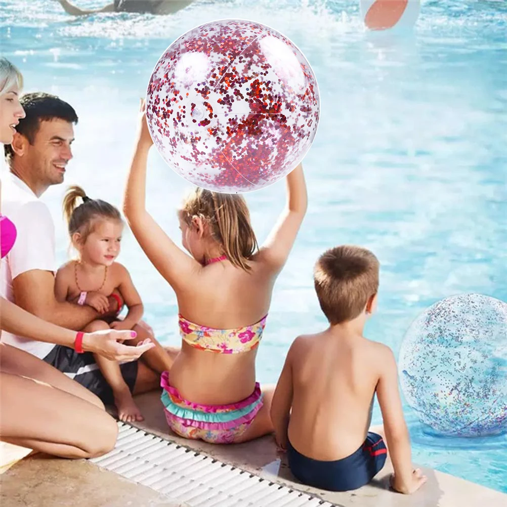 Детские игрушки для взрослых 2 шт. надувной пляжный мяч с блестками занятий