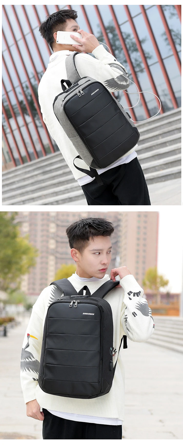 USB Charging Laptop Backpack Men Multifunct Anti Theft Backpack Men Travel Backpack Waterproof School Bag Male Mochila