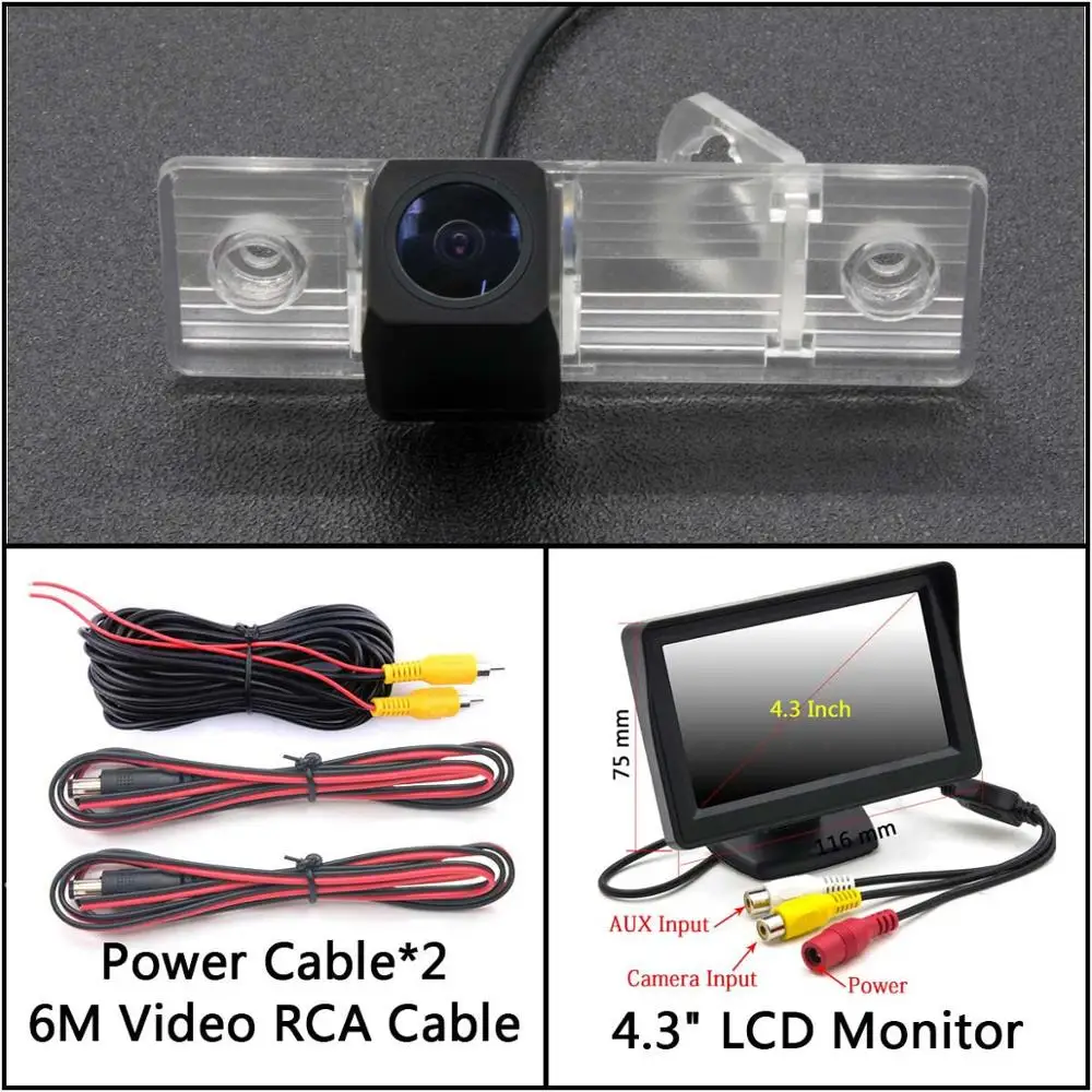 Cam Add 4.3 inch LCD Full HD камера заднего вида для Chevrolet Captiva epic lova matis hhr lacetti, автостоянка, ЖК-зеркало, монитор, резервная камера заднего вида - Название цвета: Cam Add 4.3 inch LCD