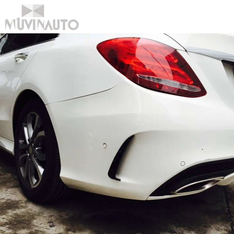 C-classe Carbon Fiber Hinten stoßstange 와 Stamm украшения Vent Ramosgel для Mercedes Benz W205 Limousine 4 Tür Nur 14 -17 C63