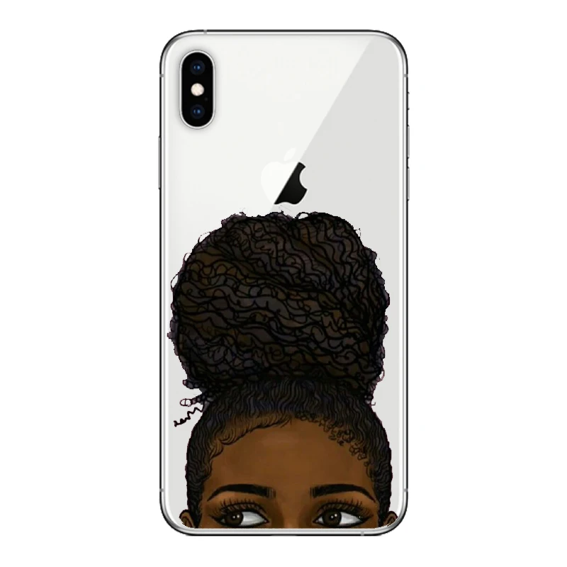 2bunz Melanin Poppin Aba модные африканские черные волосы девушка Бисер для украшения для iPhone 11 11Pro MAX X XR XS Max 5s SE 6 6S 7 8 Plus