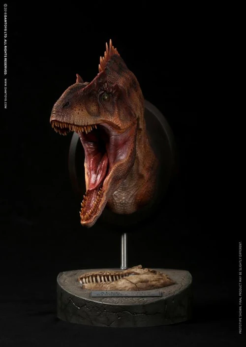 A Коллекционная Фигурка животного из ПВХ ALLOSAURUS бюст Коллекционная Голова Статуя музейная серия игрушек исключительный кран для фанатов подарки для мальчиков - Цвет: A