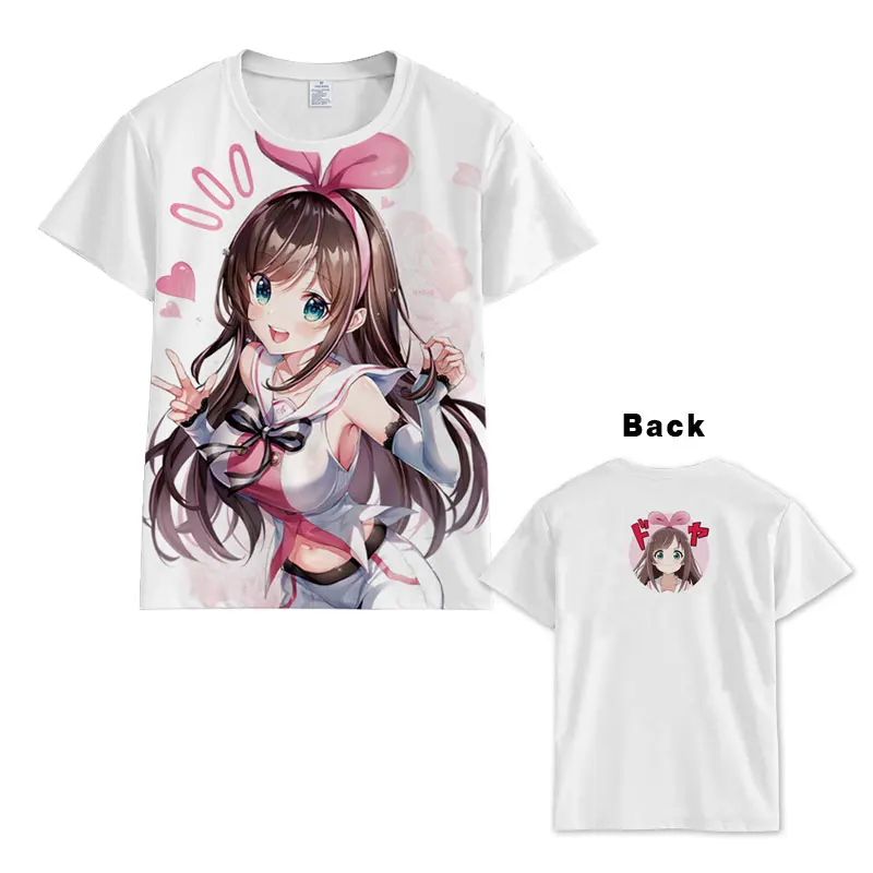 Японская футболка YouTuber Kizuna AI Kaguya Luna официальная Мужская и женская летняя с