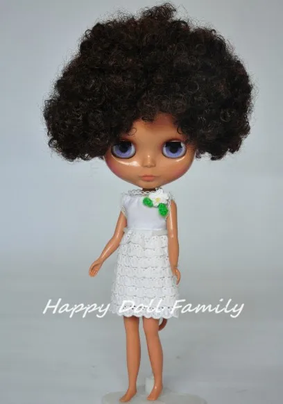 Кукла Блит нюд коричнево черные кудрявые волосы темная кожа короткие волосы|doll