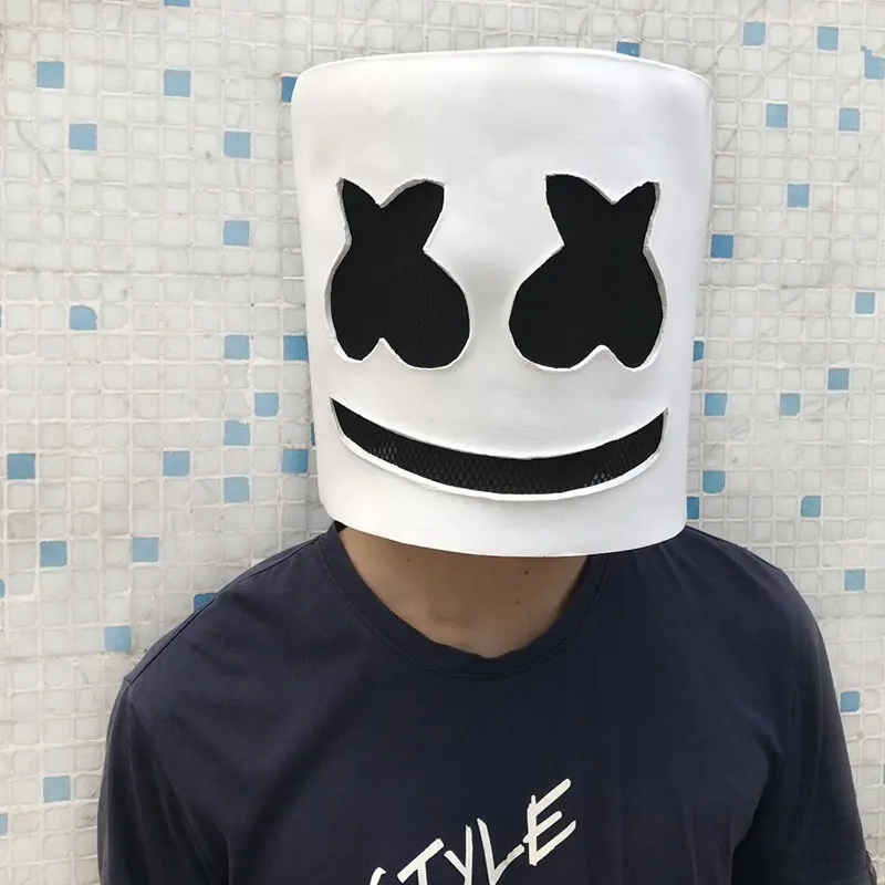 DJ Marshmello белая маска для хеллоуина и карнавала маскарадный шлем аксессуары