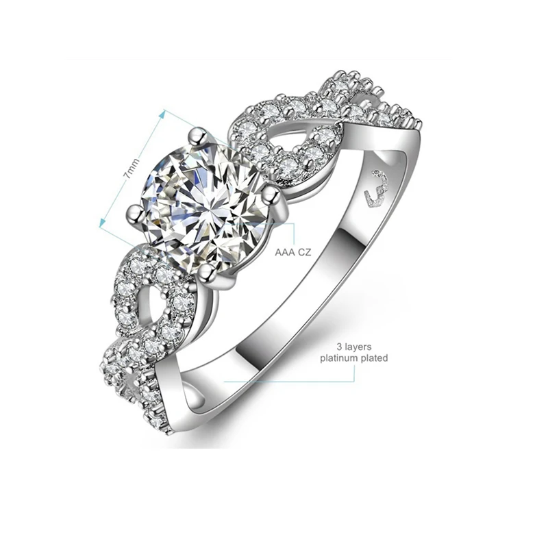 Горячая Распродажа кольца для свадебной вечеринки белого и золотого цвета