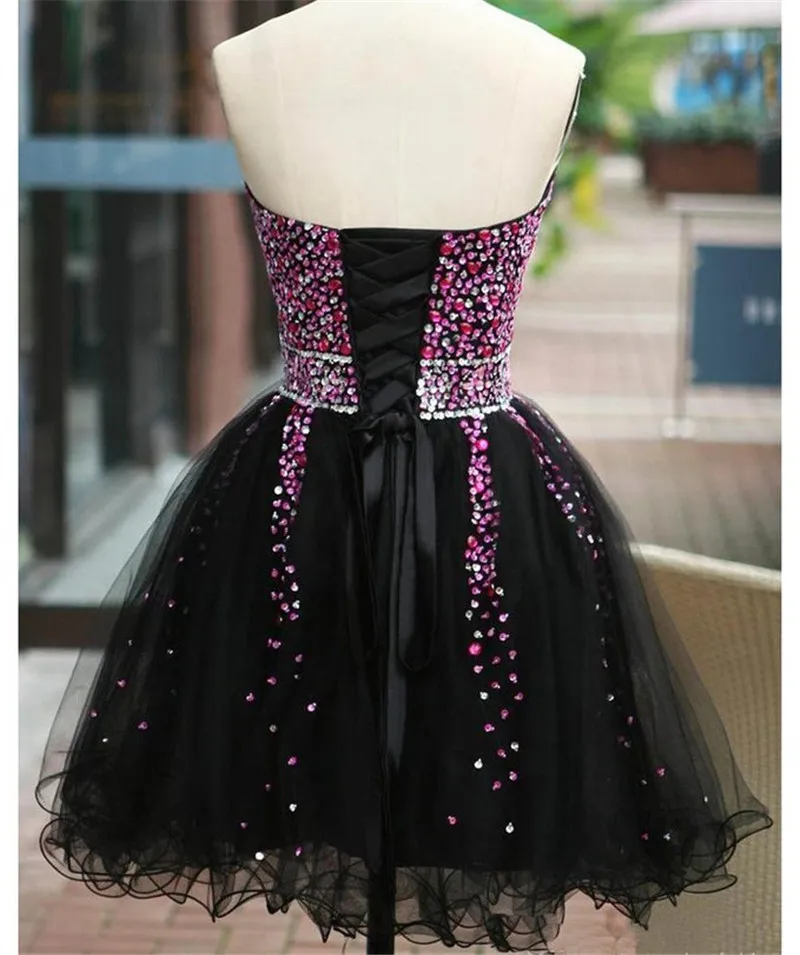 Платье для выпускного вечера черное Дешевое короткое выпускное платье 2020