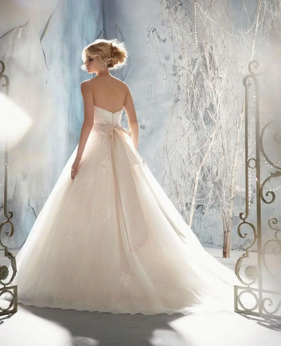 Cheap Price ! 2014 New Free Shipping Beading Crystal A line Sweetheart With Train Lace White / Ivory Wedding Dresses OW 07788 | Свадьбы и