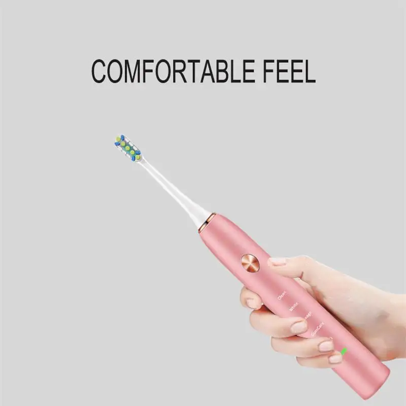 Usb Ультразвуковая электрическая зубная щетка для взрослых зарядка вибрация