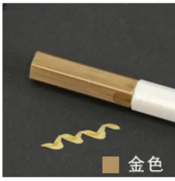 gold 1 шт. мягкая каллиграфическая кисть с ручками, акварельные кисточки, щетка, файнлайнер, арт рисунком героев из мультфильма, эскиз манга графическое для рисования - Цвет: gold
