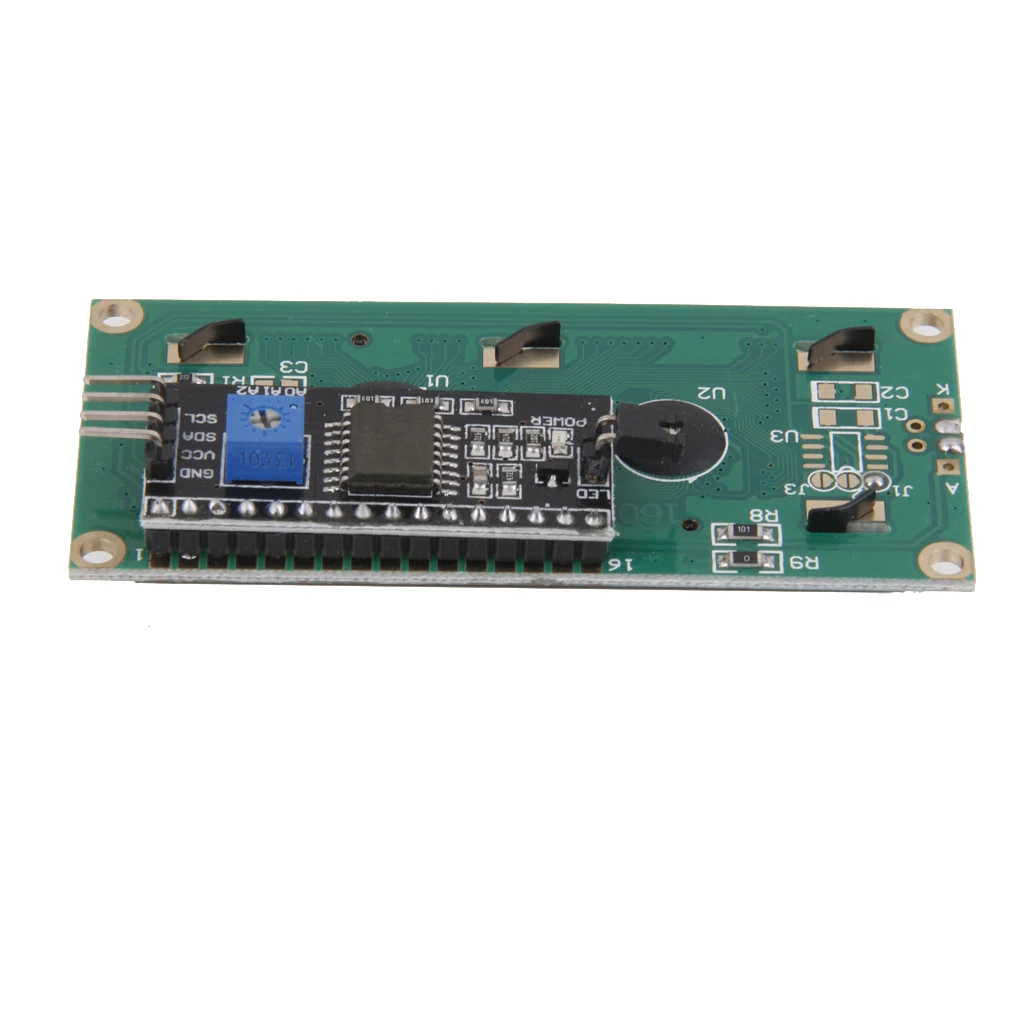 Желто-зеленый ЖК-дисплей 1602 IIC I2C TWI Серийный модуль для | Электроника
