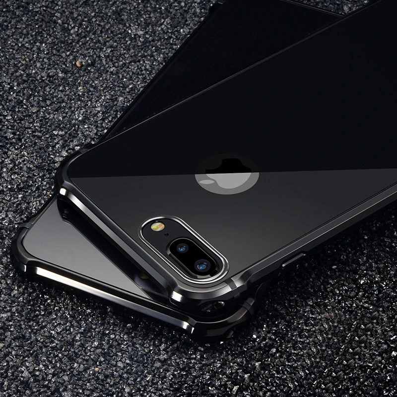 Алюминиевый металлический чехол для iPhone 7 Plus 6 6s 8 X 10 роскошный зеркальный