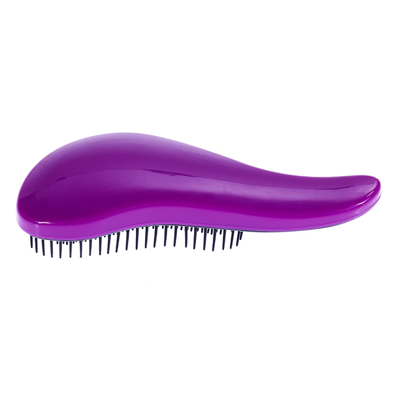 Small-size purple Антистатическая расческа для волос, расческа с волшебной ручкой, расческа для распутывания душа, гальванизированная распутывающая расческа для массажа, расческа для распутывания волос, инструмент для укладки волос - Цвет: Small-size purple