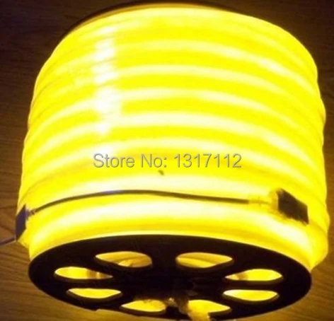 Светодиодная неоновая Гибкая мягкая лампа 50 м/лот 120 LED/M DIP полоса веревка 220В и 110В