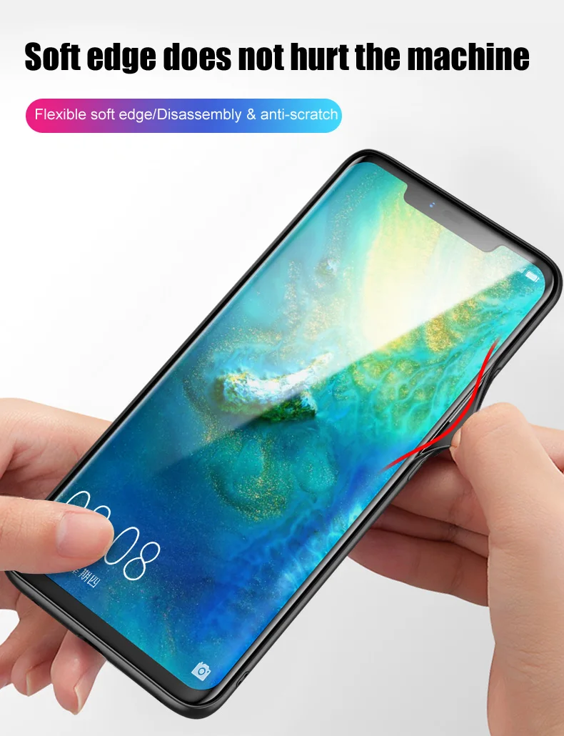 Vpower изогнутый стеклянный чехол для huawei mate 20 Pro чехол mate 20 задняя крышка противоударный силиконовый мягкий край для huawei mate 20 чехол s