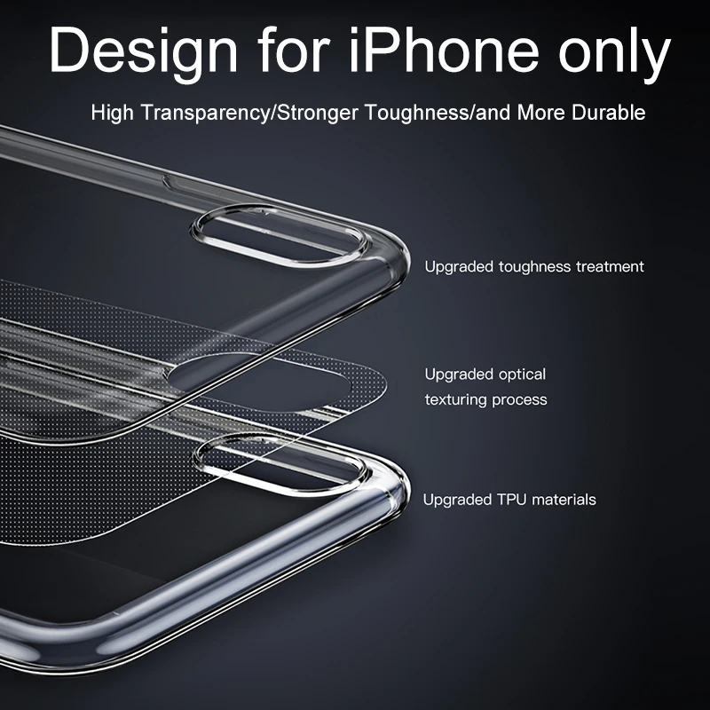 Baseus мобильный чехол для iPhone XS XR 6 1 ультра тонкий прозрачный мягкий из ТПУ/силикона