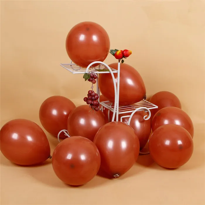 2.2g Matte D40 Brown 10 шт., 12 дюймов, 2,2 г, фольгированные шары в виде макарон, для праздника, дня рождения, свадьбы, компоновки комнаты, латексные шары, арка, украшения для дня рождения, для детей - Цвет: 2.2g Matte D40 Brown