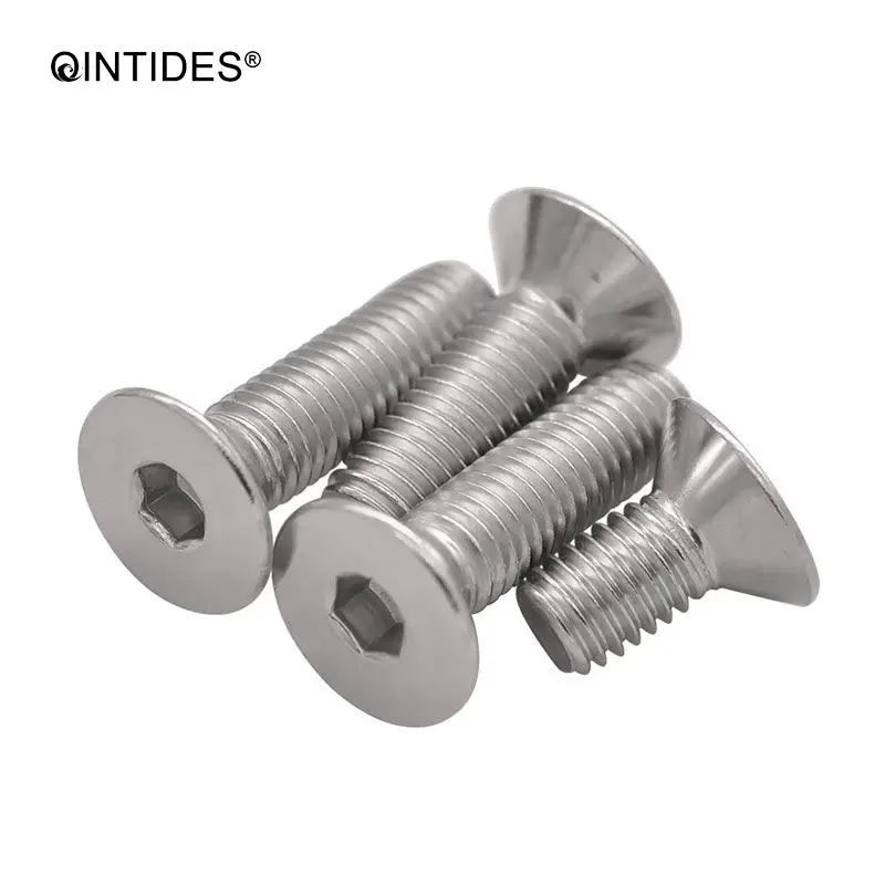 QINTIDES M2 M2.5 M3 M4 винты с шестигранной головкой потайной из нержавеющей стали 304/316