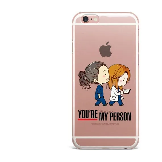 Greys Anatomy You are my person чехол для телефона s Чехол iPhone SE 5S 6 6S Plus 7 7Plus 8 8Plus X Мягкий