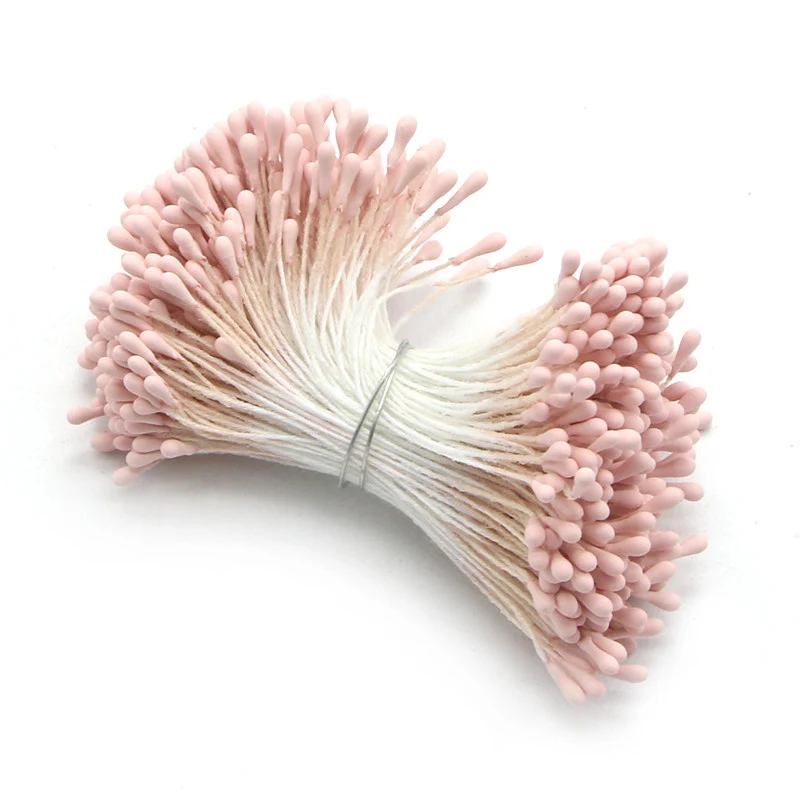 C10LeatherPink 420pc 1 мм многоцветные искусственные тычинки, цветы для рукоделия, ручной работы, искусственный венок для свадебной вечеринки, домашний декор, аксессуары D0401 - Цвет: C10LeatherPink 420pc