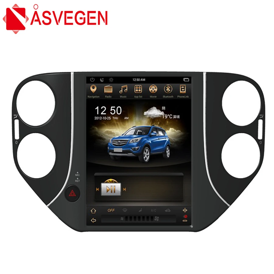 Автомобильный DVD плеер Asvegen с вертикальным экраном 10 4 дюйма 2 Гб ОЗУ Android 6 0 Bluetooth GPS