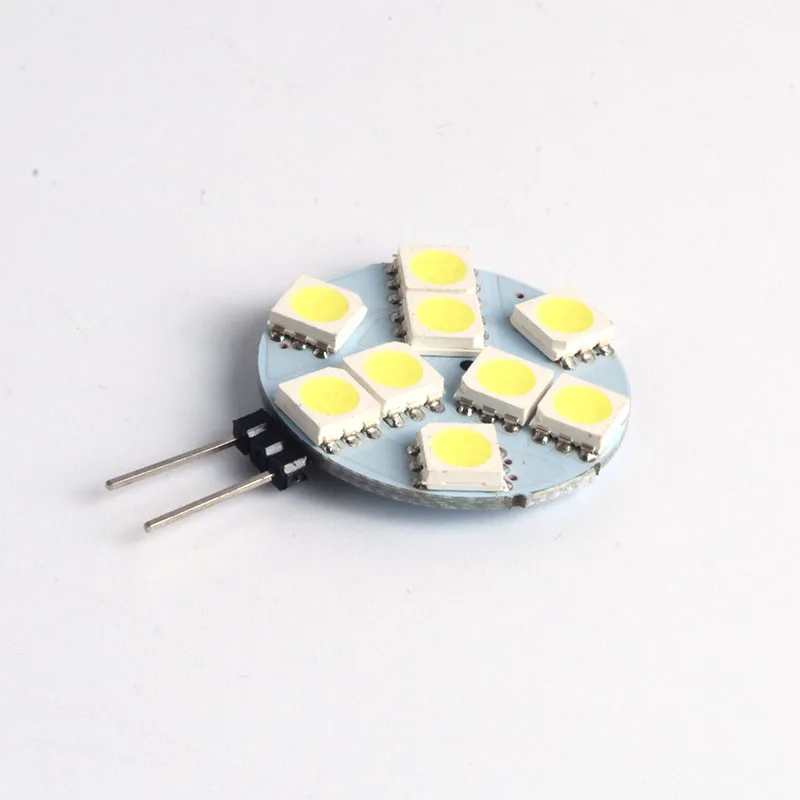 10 шт. G4 LED 5050 9 SMD 9LED 360 градусов белый автомобильный морской Кемпер светодиодное