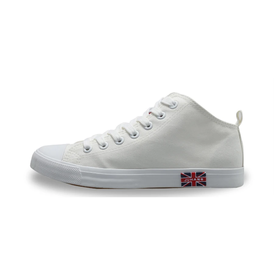 Унисекс высокие парусиновые туфли 2018 Весенняя женская обувь повседневная с