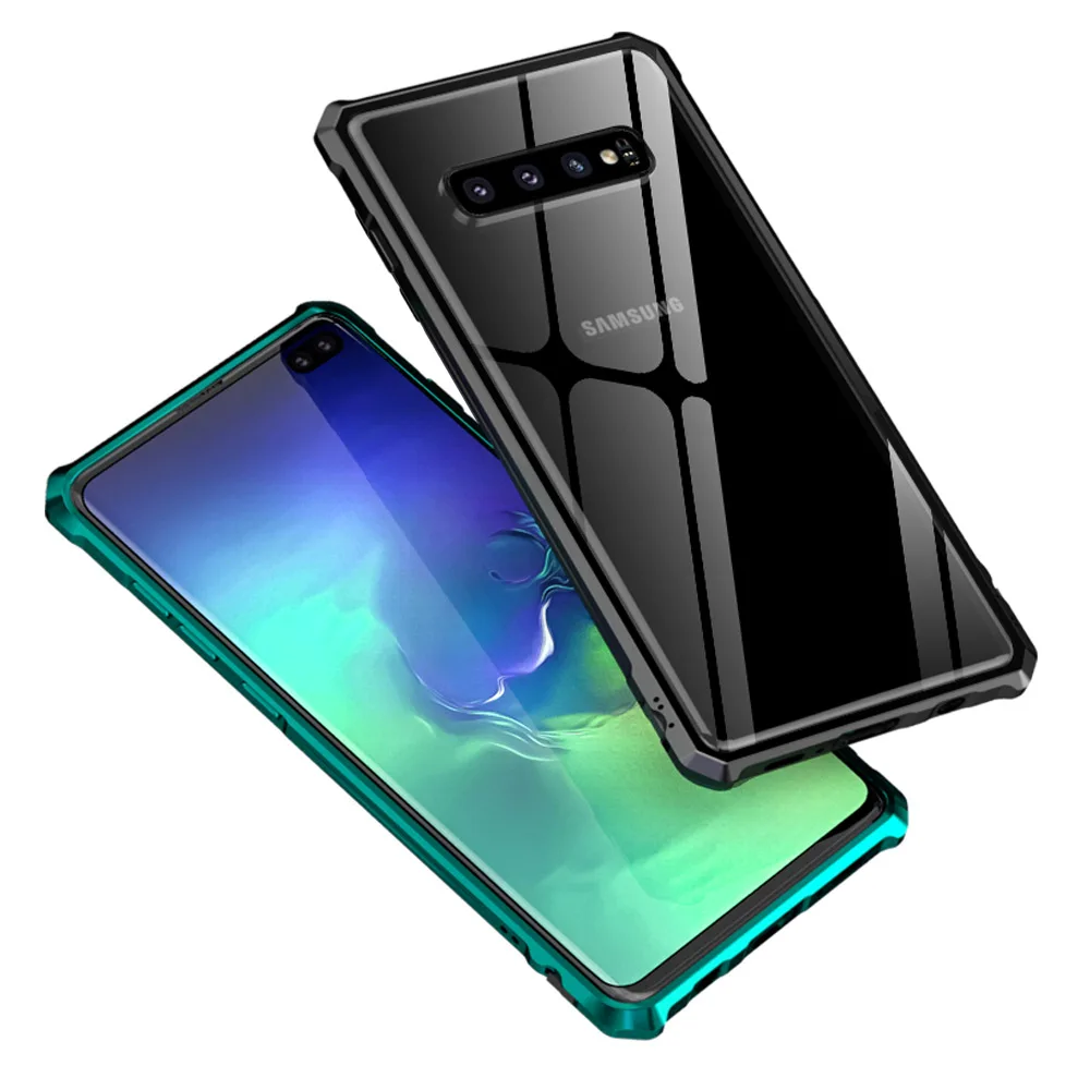 Роскошный металлический защитный чехол-бампер для samsung S10 Plus чехол прозрачная