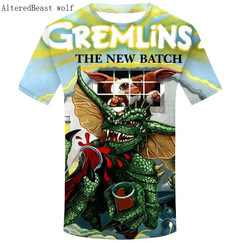 Футболка с принтом Gremlins, Мужская 3D футболка с коротким рукавом, Мужская футболка с воротником, harajuku, модная футболка, базовая Повседневная рубашка, Homme - Цвет: DMY521