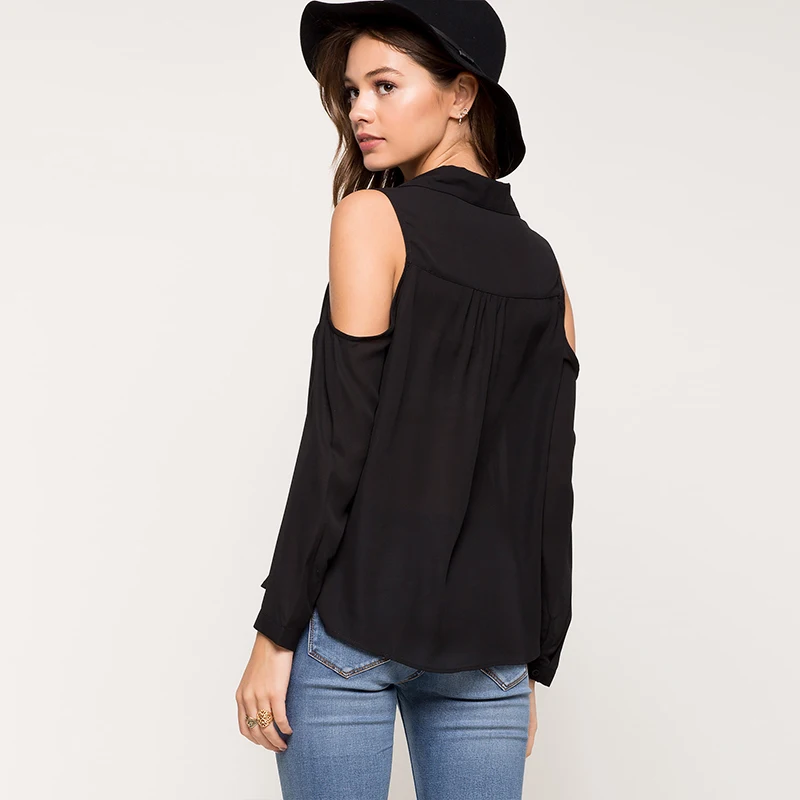 Мода 2017 Рубашка Для женщин сезон: весна–лето блузка с открытыми плечами