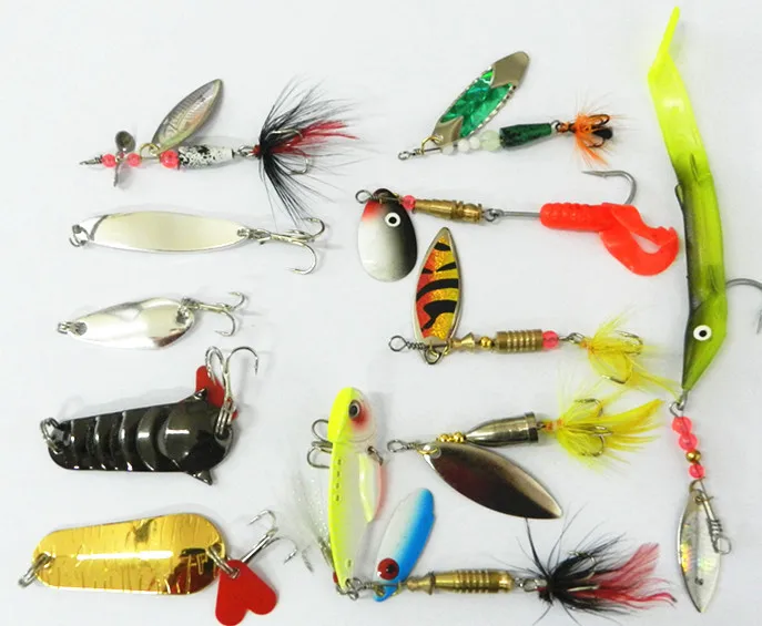 22 шт. рыболовные снасти приманка комплект приманки установить комплекты мягкий