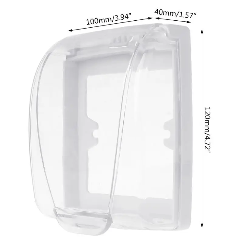 

Plastic Wall Switch Waterproof Cover Box Wall Light Panel Socket Doorbell Flip Cap Cover Clear Bathroom Kitchen Accessory