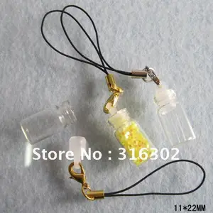 500x1 мл многоразовая пустая стеклянная бутылка с подвеской для маслатравфеипылипеска Мини Стеклянная бутылка с мобильной веревкой