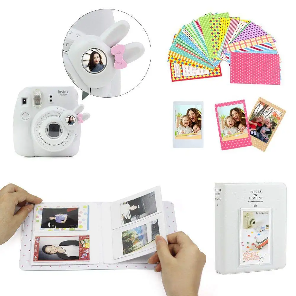 CAIUL мини камера чехол для Fujifilm Instax Mini 9 8 8+ мгновенная пленка камера премиум кожа pu с плечевым ремнем медведь утка brn