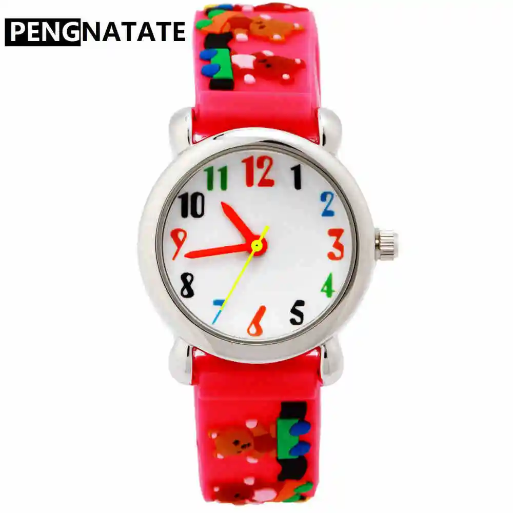 

PENGNATATE Kids Watches for Boys Girls Hot Sale Cartoon Silicone Watch Cute Gift Children Quartz Clock Girl Bracelet Wristwatch