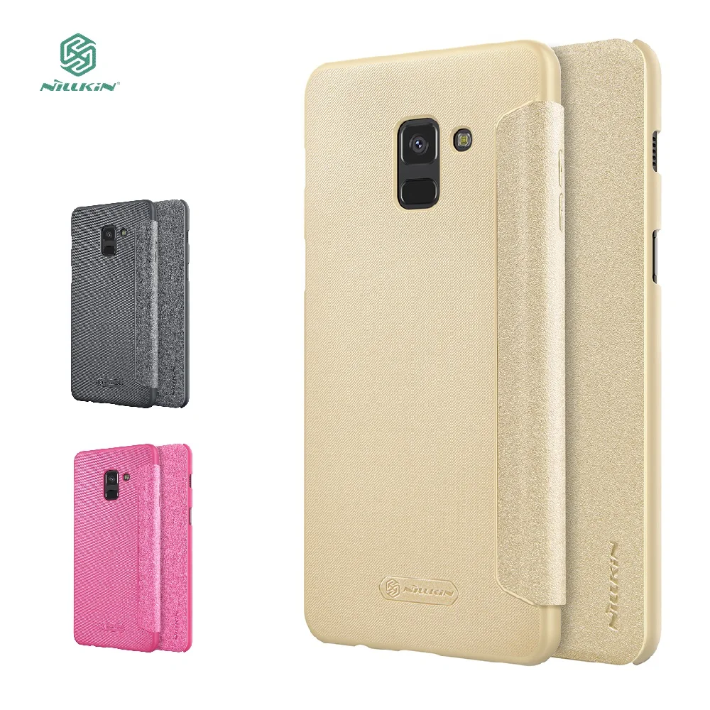 Nillkin Блестящий флип чехол для samsung Galaxy A8 2018 защитный мобильного телефона домашний