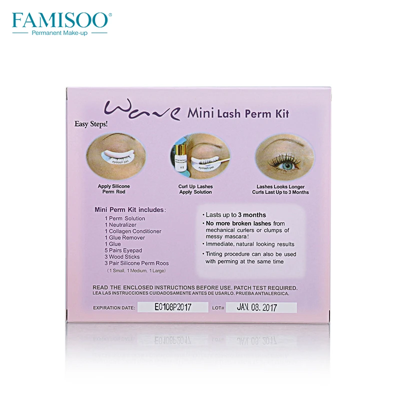 FAMISOO MINI Eyelash Curling Perm Kit Wave Lotion Last up to 3 Months Permanent | Красота и здоровье