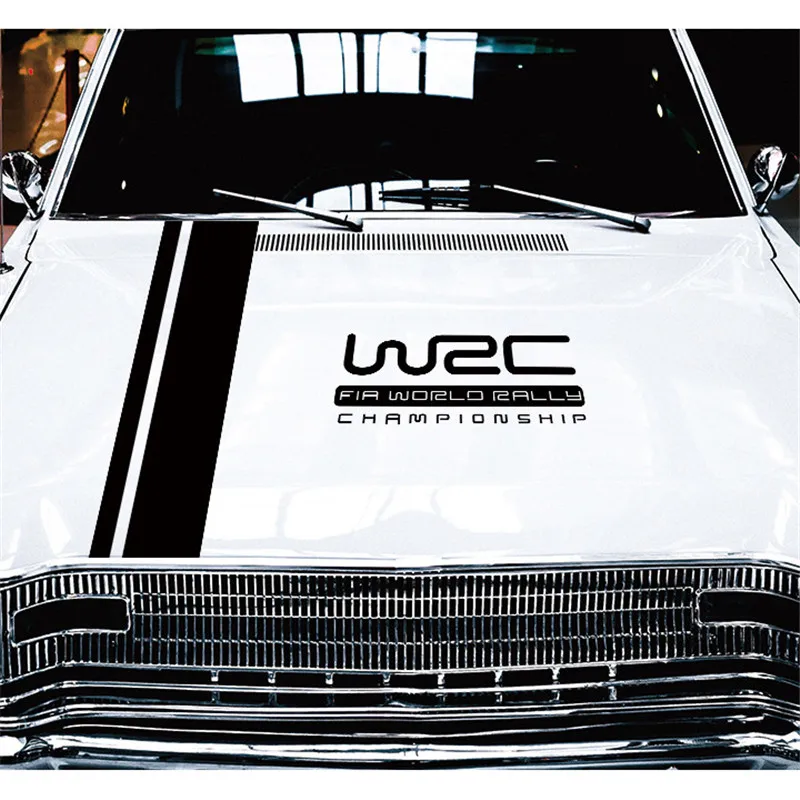 WRC капот стикер полосы виниловые покрытия для автомобилей гоночных видов спорта наклейка голова автомобиля Наклейка аксессуары общего назначения автомобиль паста