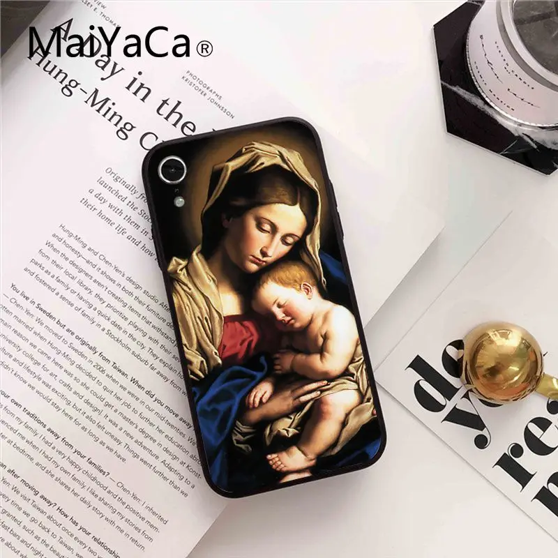 MaiYaCa Virgin Mary Christian Christmas замечательный популярный чехол для телефона iPhone 8 7 6 6S Plus X XS