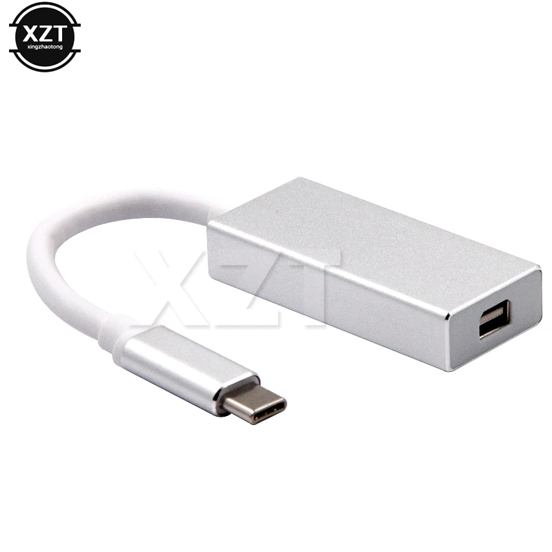 USB C 3 1 Type к Mini DisplayPort DP адаптер папа женскому HDTV кабель конвертера для Apple Macbook
