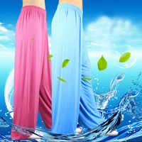 yoga joggers baggy trouser high waist soft pants loose breathable belly dance bloomer modal solid taichi pants