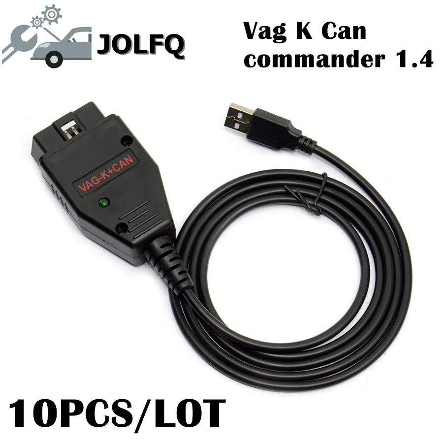 Suer Функция 10 шт./лот VAG K + CAN Commander 1 4 obd2 диагностический сканер OBDII commander инструмент