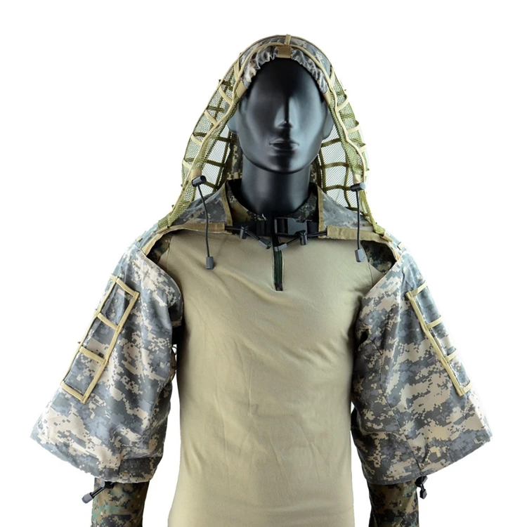 Снайперский костюм Ghillie, Ripstop, камуфляжный Тактический капюшон, камуфляжный охотничий костюм для страйкбола пейнтбола