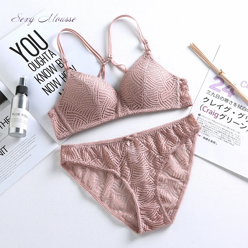 Сексуальный мусс бюстгальтер женское нижнее белье наборы кружевное пуш ап новое