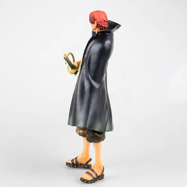 Huong аниме мультфильм один кусок 24 см Shanks ПВХ фигурка Коллекционная Игрушечная модель игрушки OnePiece
