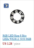 8 канальный WS2812 WS2812B WS 2811 5050 RGB светодиодный панельный модуль 5 в 8 бит Радужный светодиодный точный для Arduino