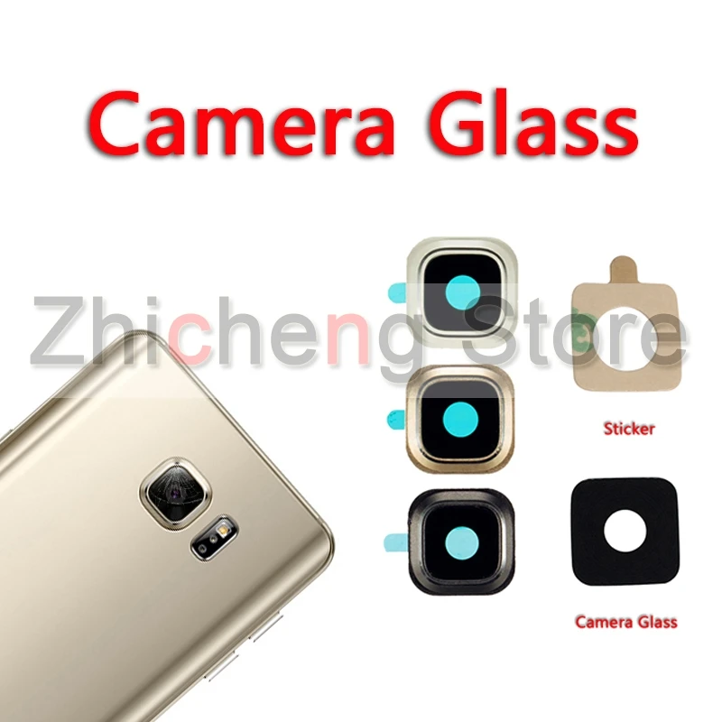 Original Back Rear Camera Glass Hold Holder Lens Ring Cover For Samsung Galaxy Note 4 5 8 With Sticker Glue Phone Parts |